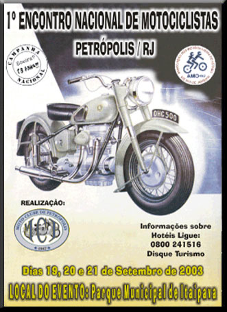 1º Encontro Nacional de Motociclistas de Petrópolis